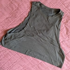 Avocado Olive Green Cropped Tank